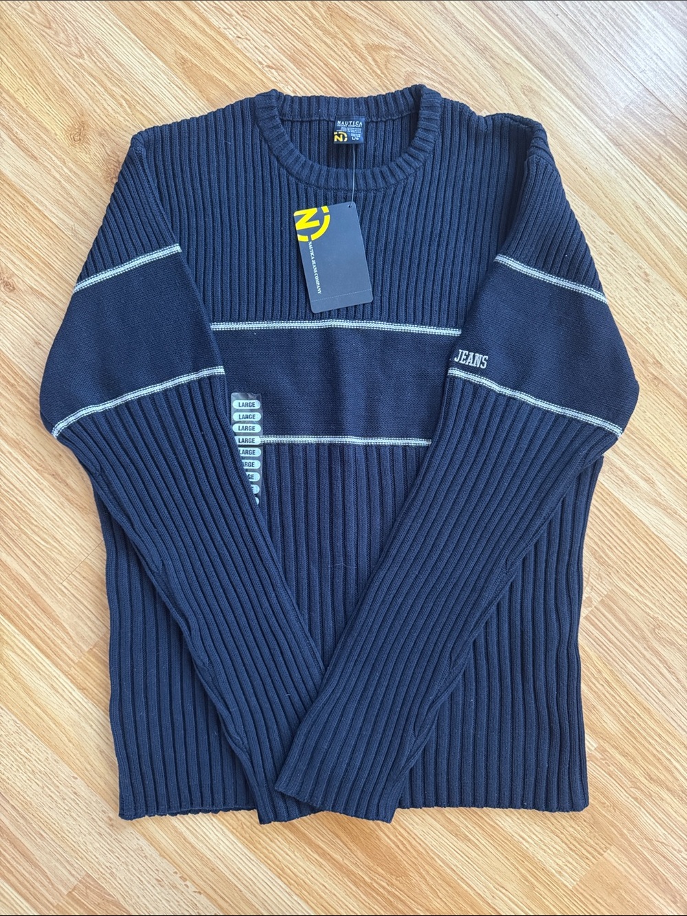 Nautica Jeans Fitted Knit Men’s Sweater ✨ size L